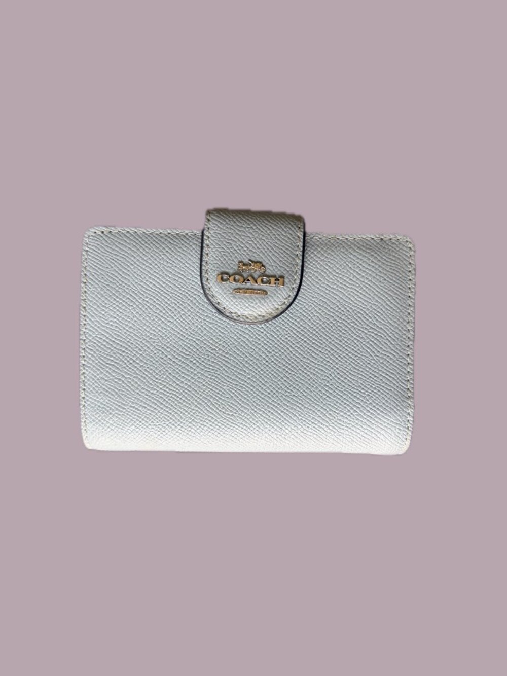 Coach Powder Blue Corner Zip Wallet
